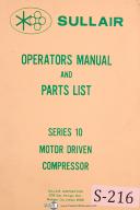 Sullair-Sullair Series 12, 16, 50, 50, 60, 75 HP & 24 KT, Screw Compressor, Parts Manual-Series 12-Series 16-Series 40-Series 50-Series 60-06